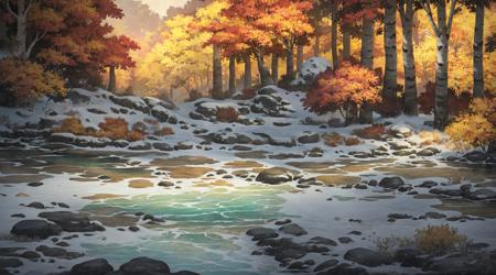 14983-762222472-Concept art, horizontal scenes, horizontal line composition, scenery, no humans, tree, nature, outdoors, forest, water, rock, le.png